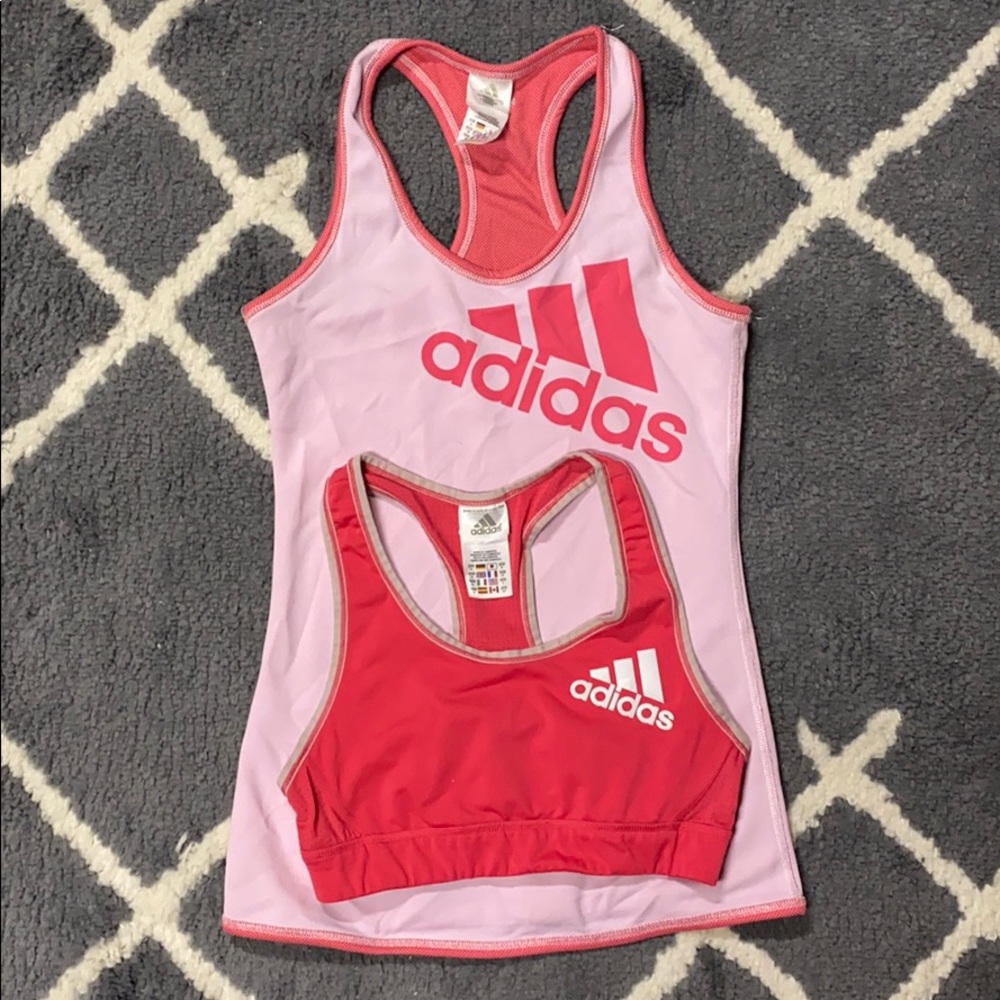 Workout shirt and sports bra